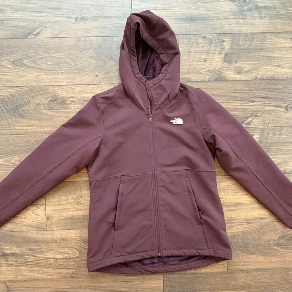 The North Face Women's Shelbe Raschel Hoodie Jacket Large Root Brown Softshell